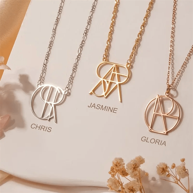 Personalisierte Monogramm-Halskette – Diamanta Unity™