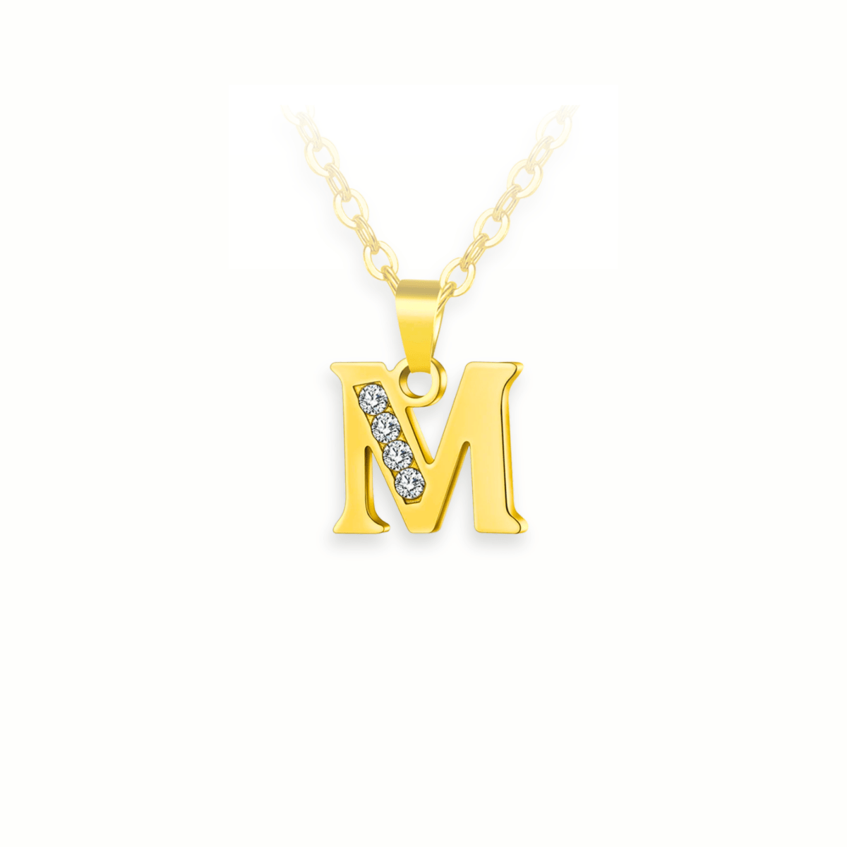 Buchstabenkette Gold mit Kristallen A–Z Diamanta Initial Shine™