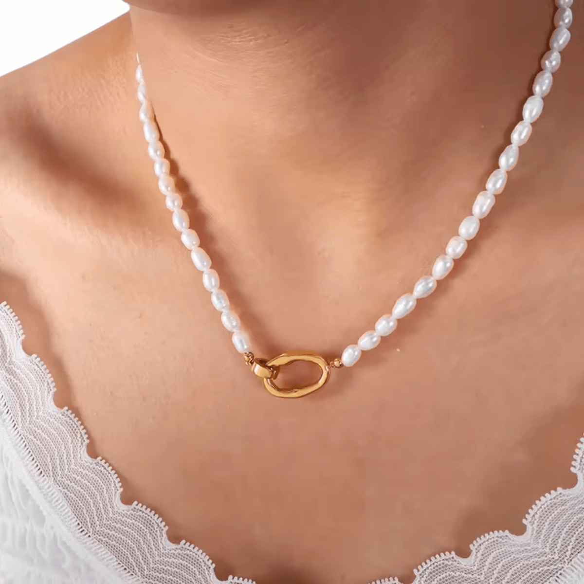Perlenset Halskette &amp; Armband – Diamanta Pearl Balance™ Set