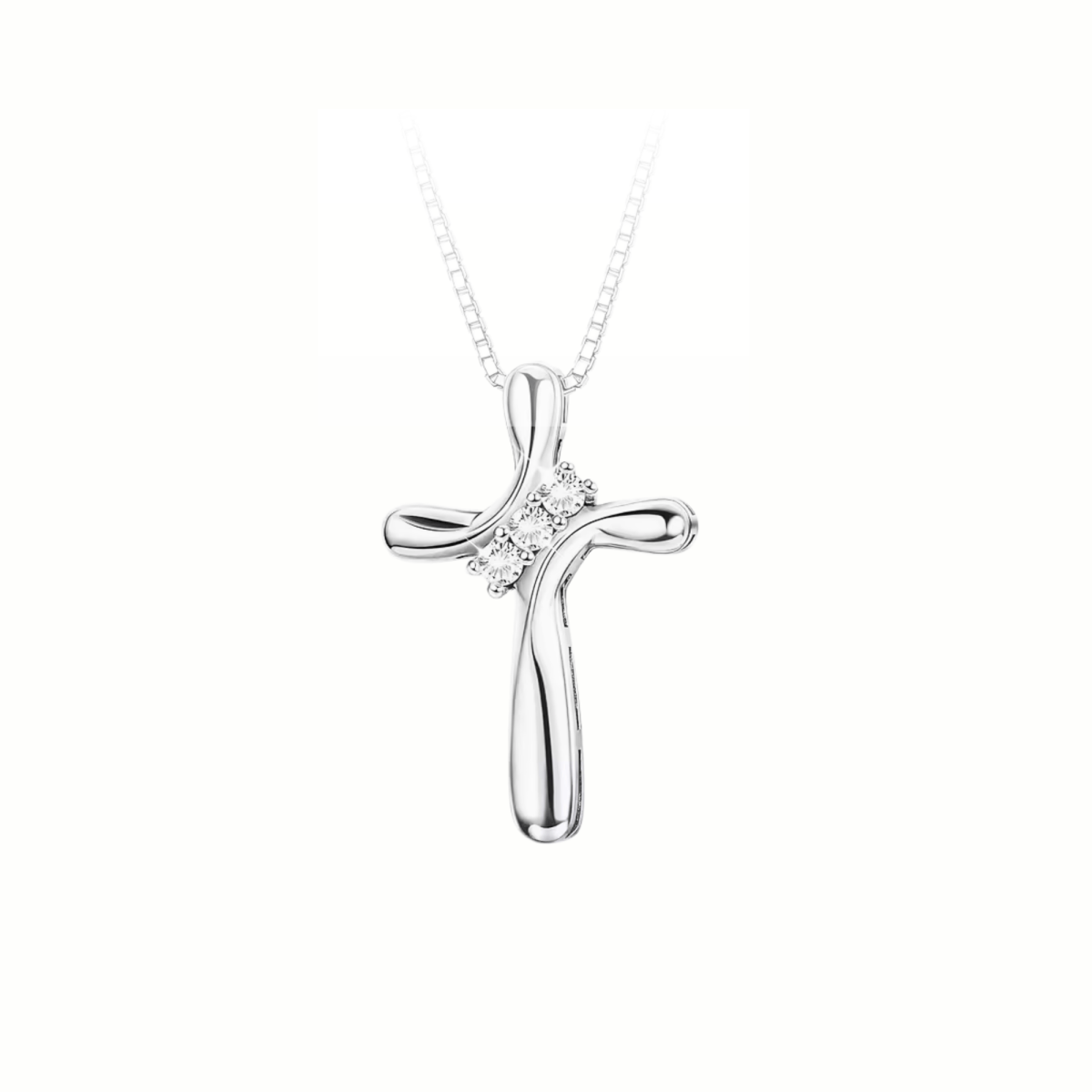 Kreuzkette aus Sterlingsilber mit Zirkonen Diamanta Grace Cross™