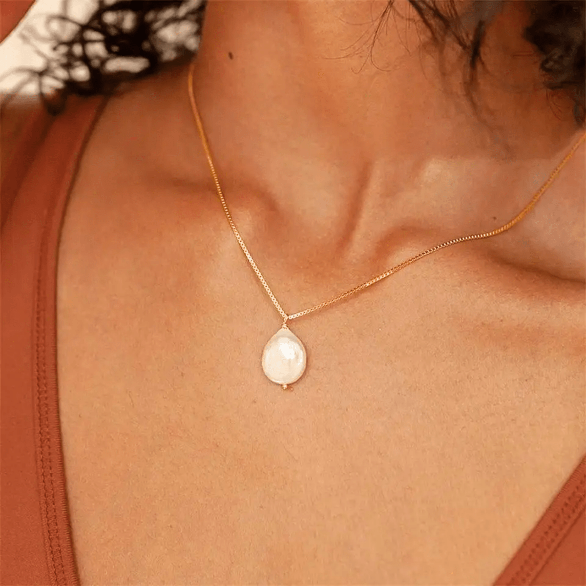 Halskette mit echter Süßwasserperle aus Edelstahl Diamanta Pure Pearl™