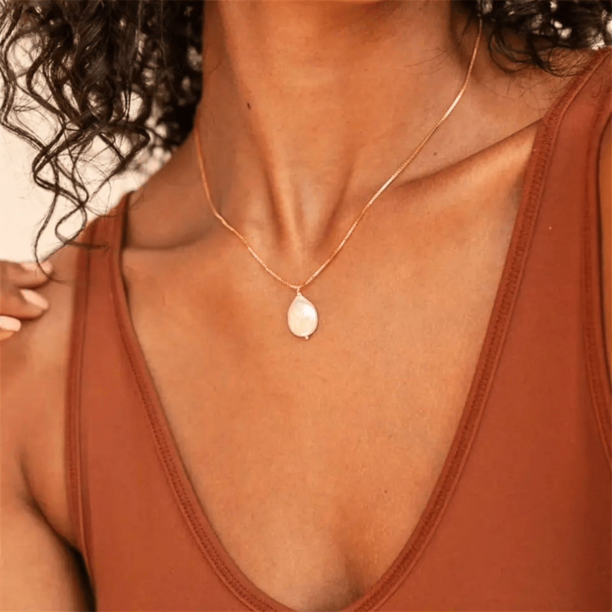Halskette mit echter Süßwasserperle aus Edelstahl Diamanta Pure Pearl™