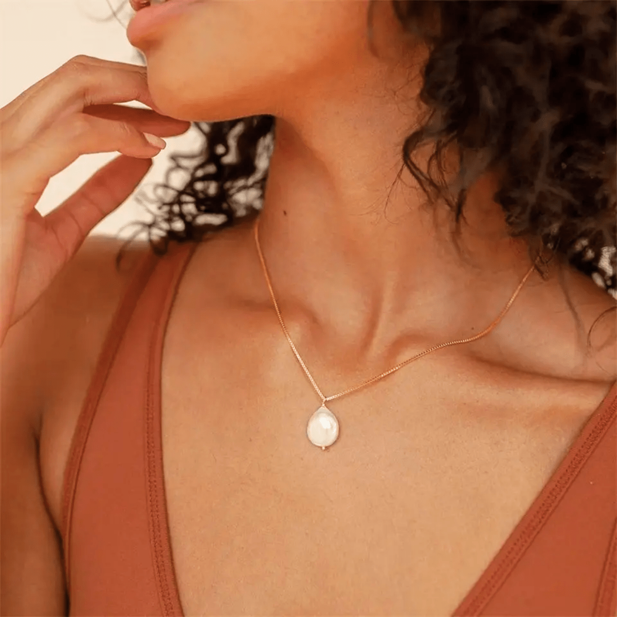 Halskette mit echter Süßwasserperle aus Edelstahl Diamanta Pure Pearl™