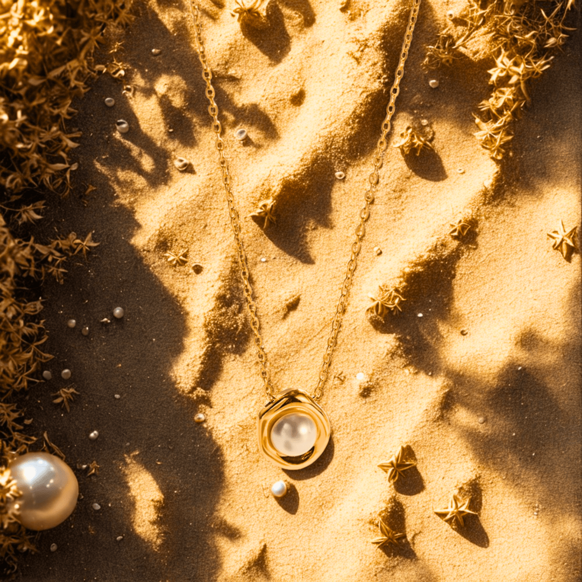 Halskette mit Perlenanhänger in Goldton Diamanta Soft Glow™